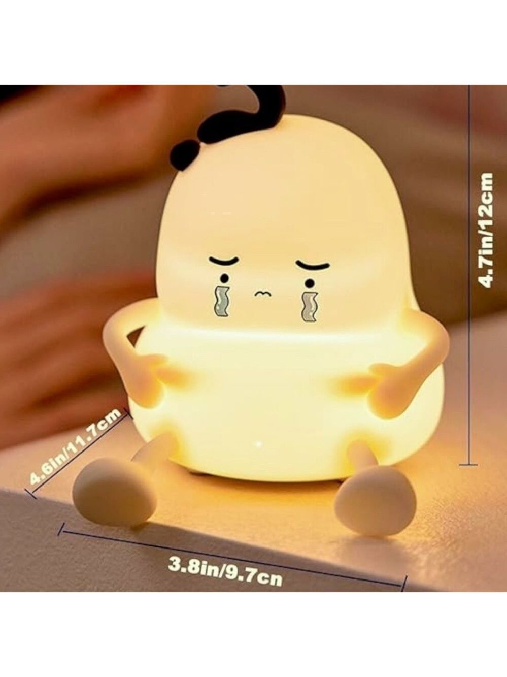 LED Squishy Rechargeable "Pinch an Inch?" Novelty Night Light NWT - Picture 3 of 10